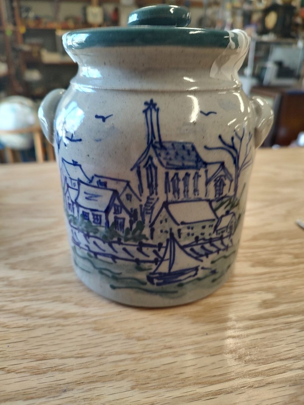Great Bay Pottery Canister With Lid